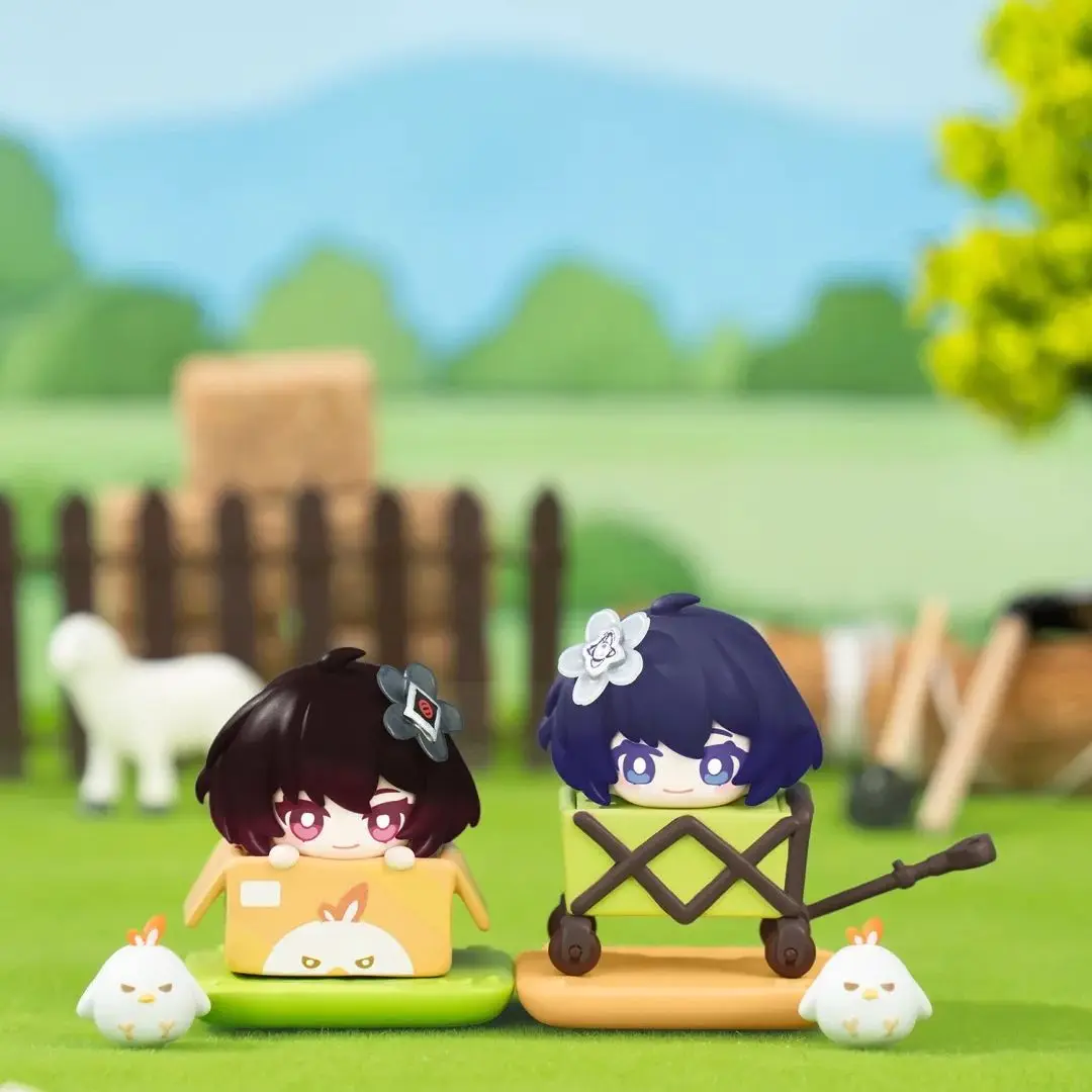 الأصلي ميهويو هونكاي تأثير 3 مزرعة سلسلة Q-Topping 1.0 صندوق أعمى الشكل مكدسة دمية لعبة الطرفية سطح المكتب الديكور هدية #6