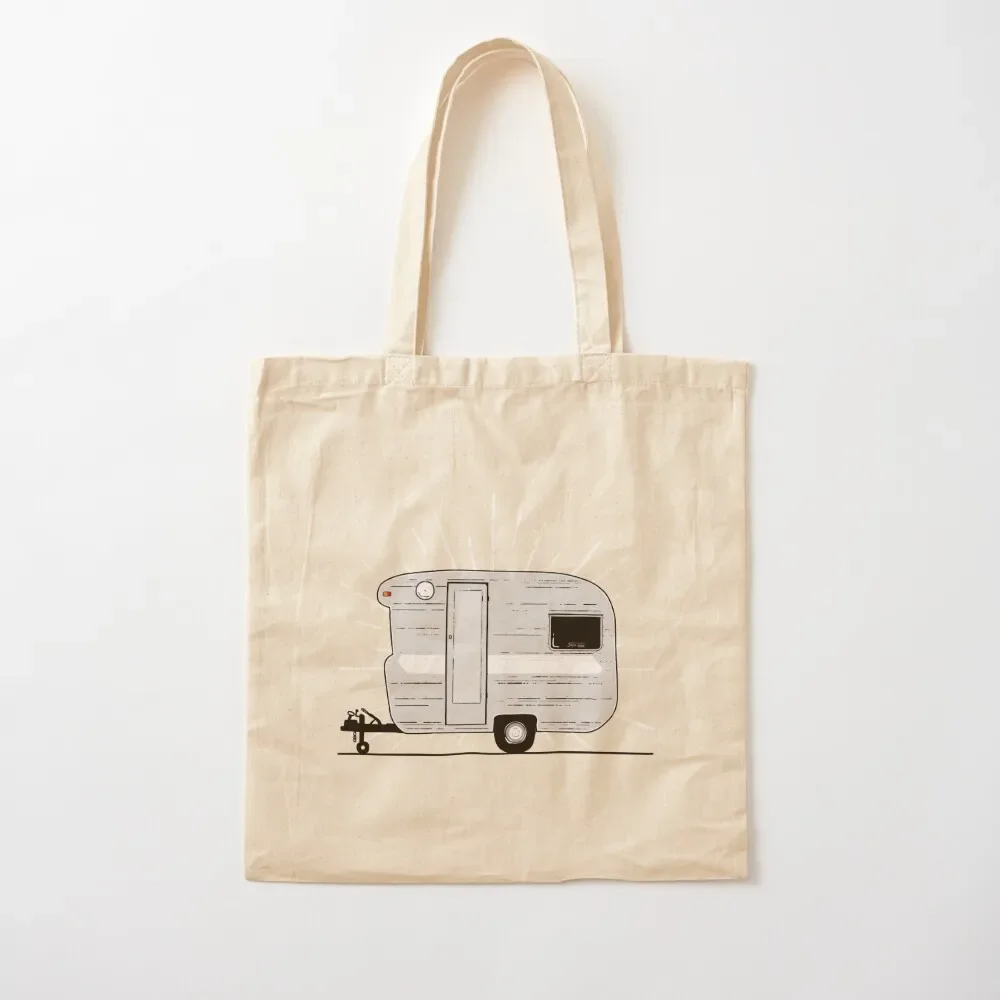 

Little Vintage Style-Line Caravan Illustration Tote Bag women bag shopper bag women