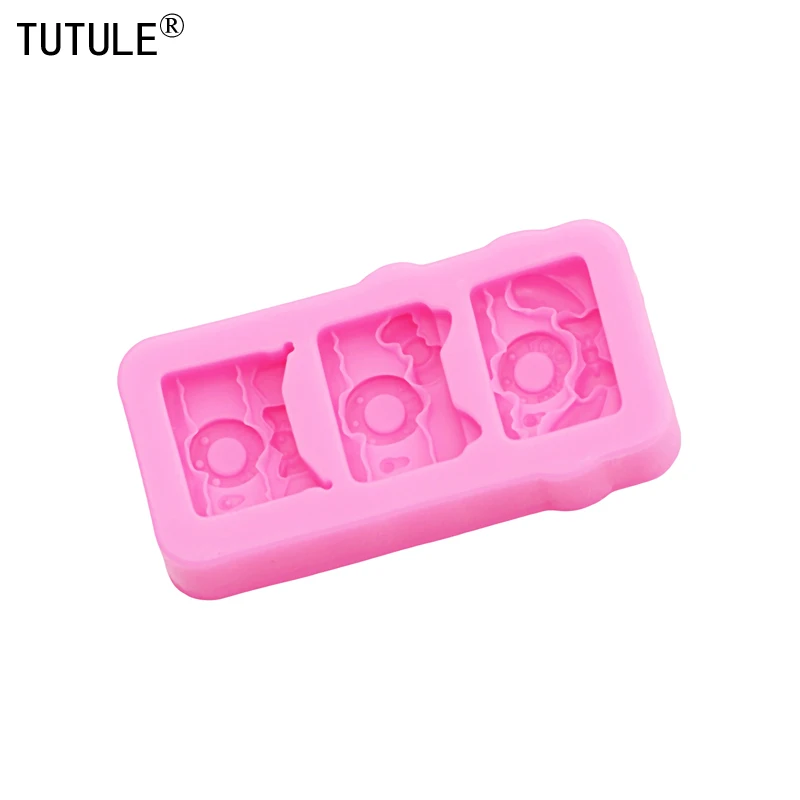 Cartoon Camera silicone mold resin phone case head rope hair card jewelry accessories mold Camera Chocolate Cake silicone Mold