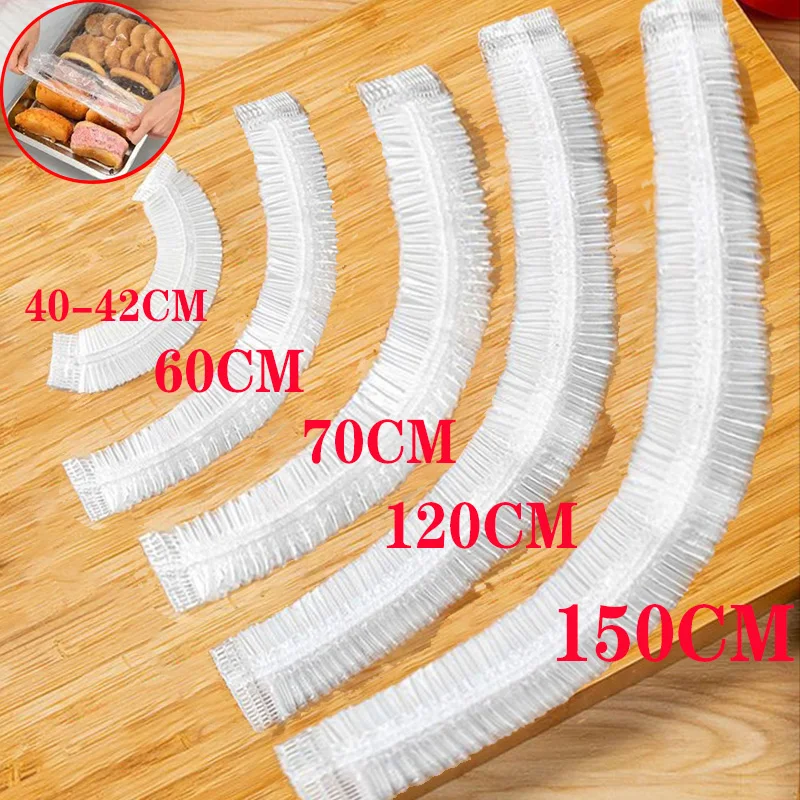 Large Disposable Food Cover Bags Big Food Cover Plastic Bags Elastic Saran Wrap Fruit Cover Shower Headgear Kitchen Fresh Saver