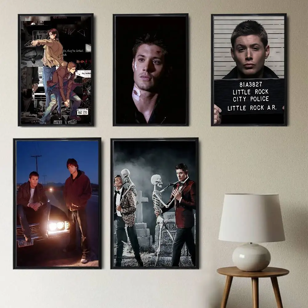 Supernatural Sam Dean Winchester Poster HD Art Sticky Wall Waterproof Home Living Room Bedroom Bar Aesthetic Decoration