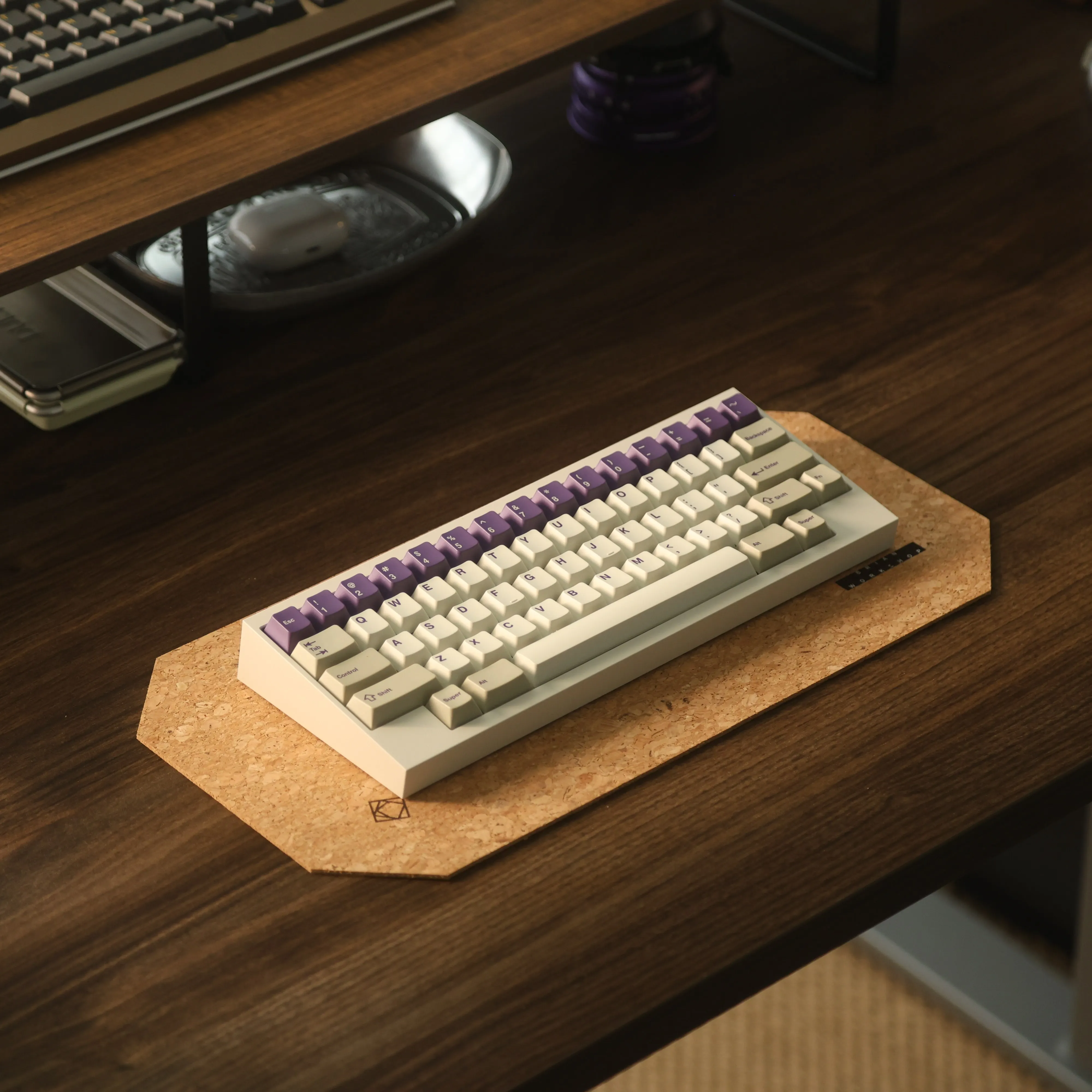 Cork Keyboard Table Mat Customization Non-slip 2.5mm Thickness Shock Absorbing Silent Office Gaming Keyboard Pad Accessories