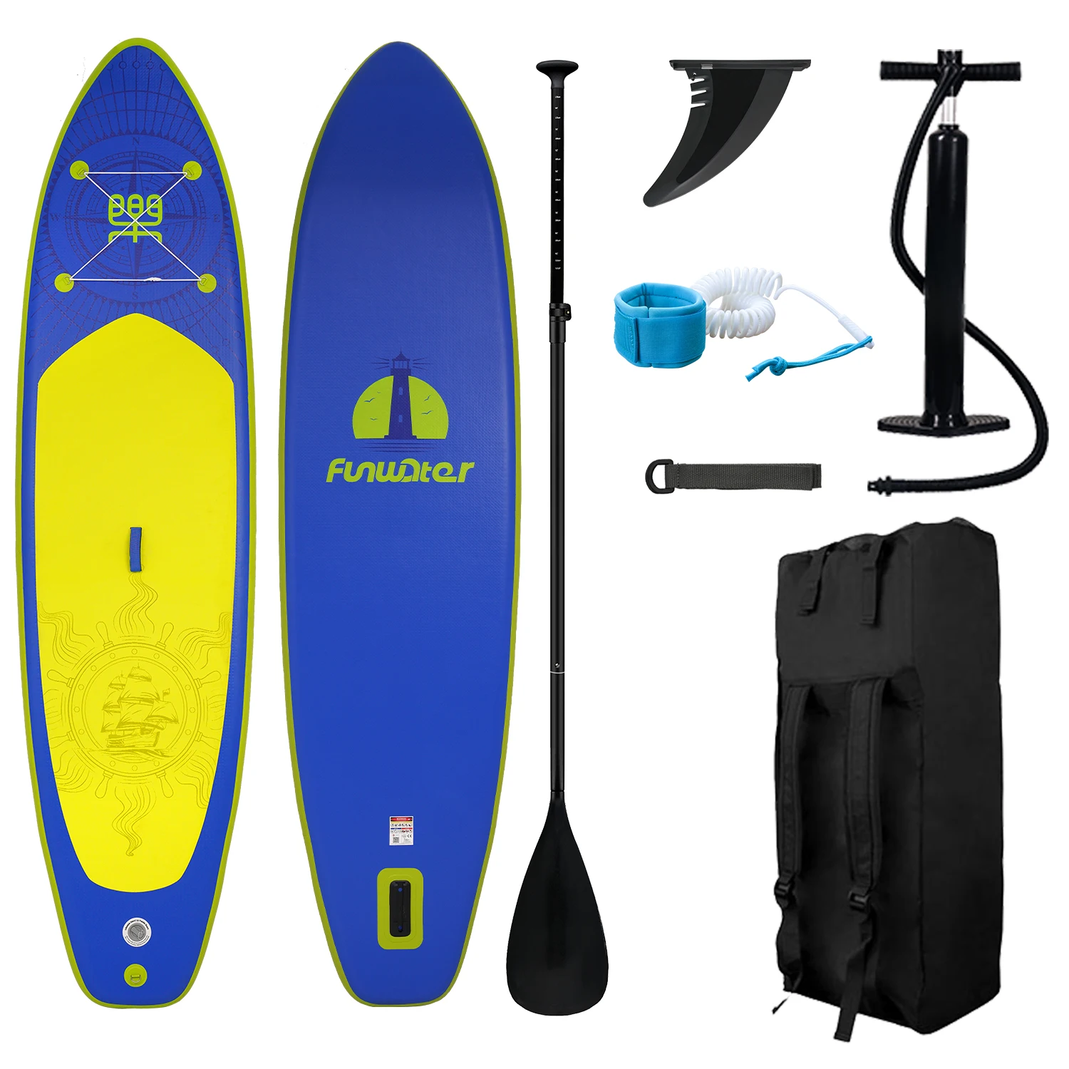 FunWater 350*87*15cm Sup Board Inflatable Surfboard Stand Up Paddle Board Inflatable Sup PaddleBoard with Accessories