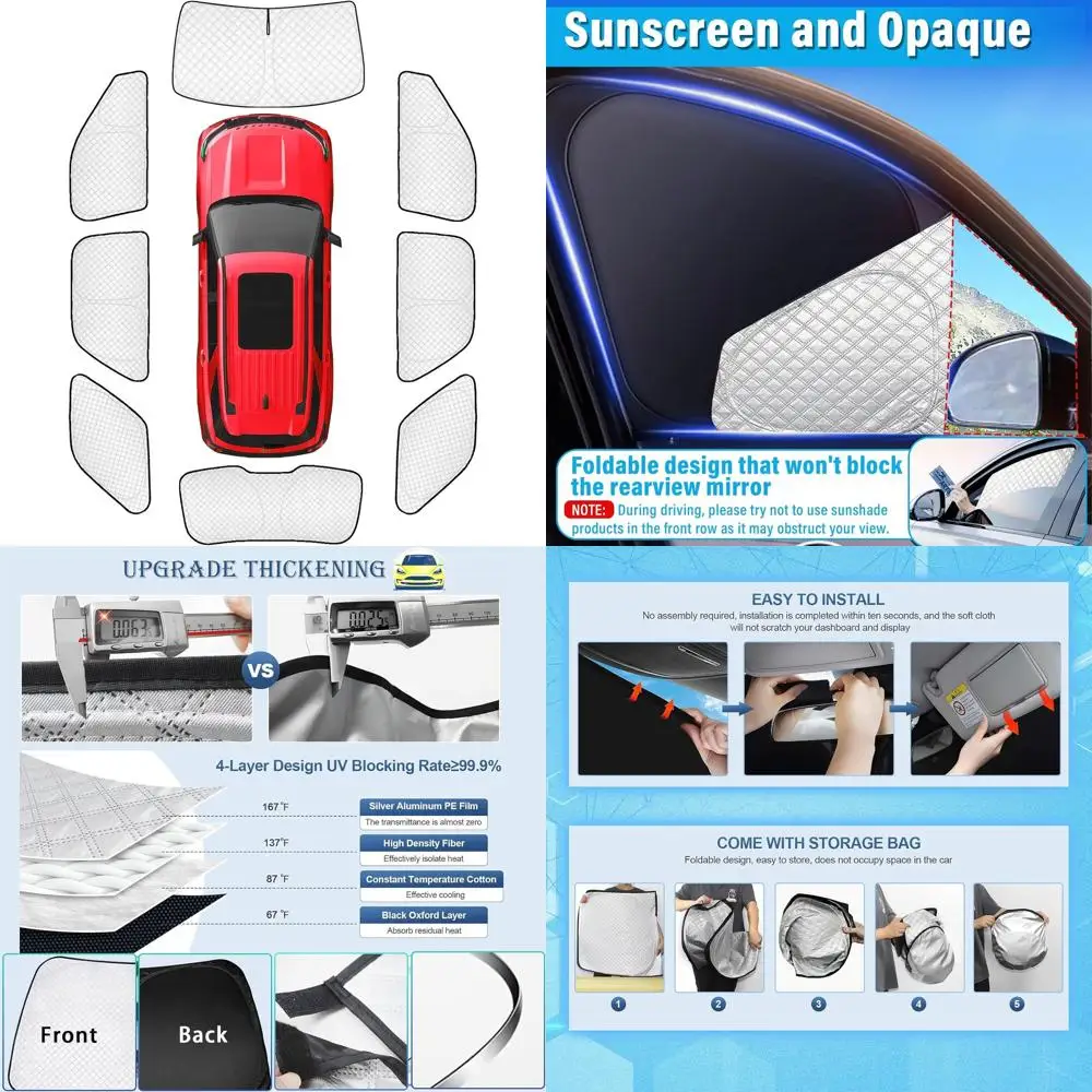 

Универсальные автомобильные солнцезащитные шторки для моделей 2011-2019 годов, защита от УФ-излучения и конфиденциальность для окон и боковых задних стекол, идеально подходят для кемпинга и активного отдыха на природе
