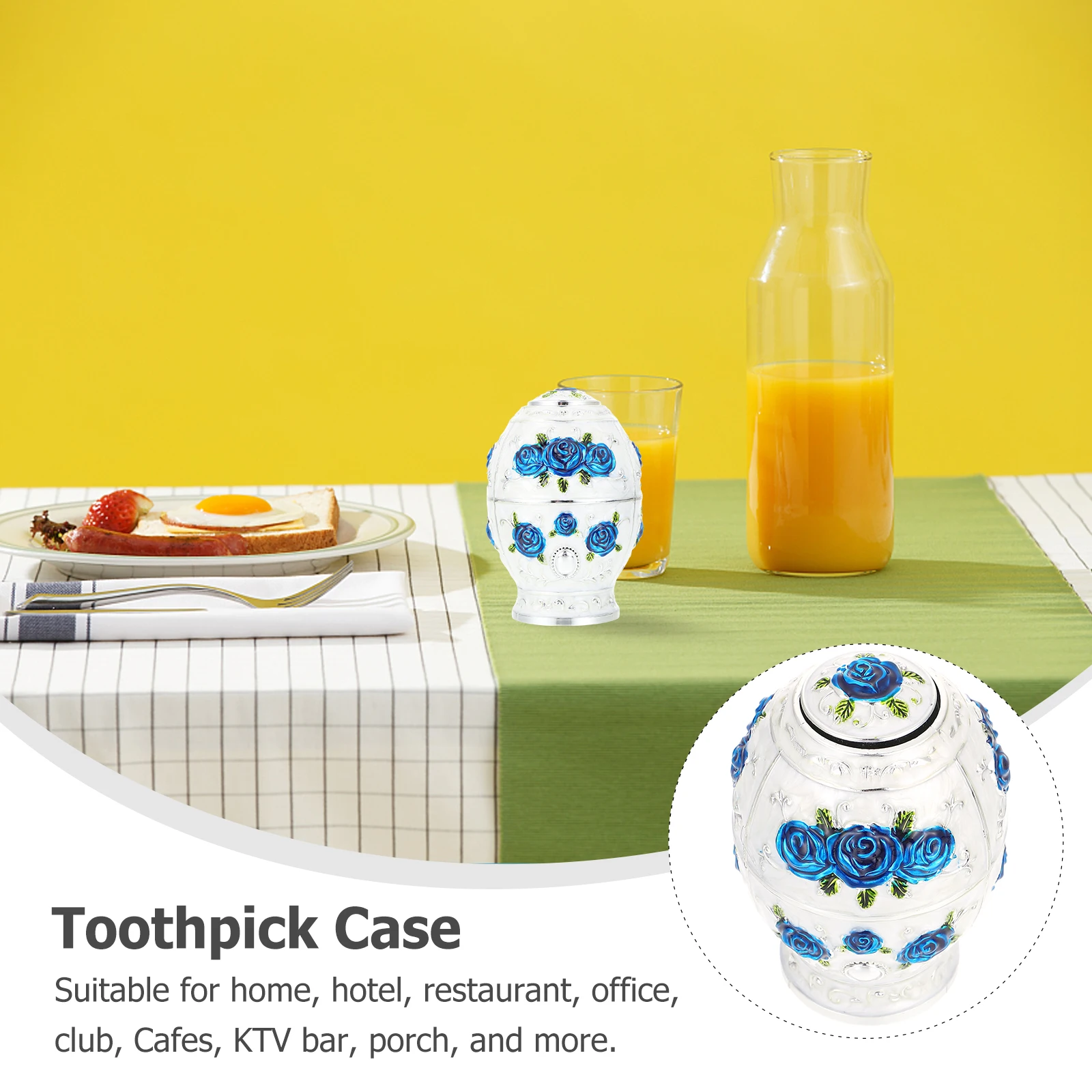 

Portable Retractable Toothpick Dispenser Desktop Home Office Use Compact Lightweight Toothpick Case For Restaurant Hotel Club