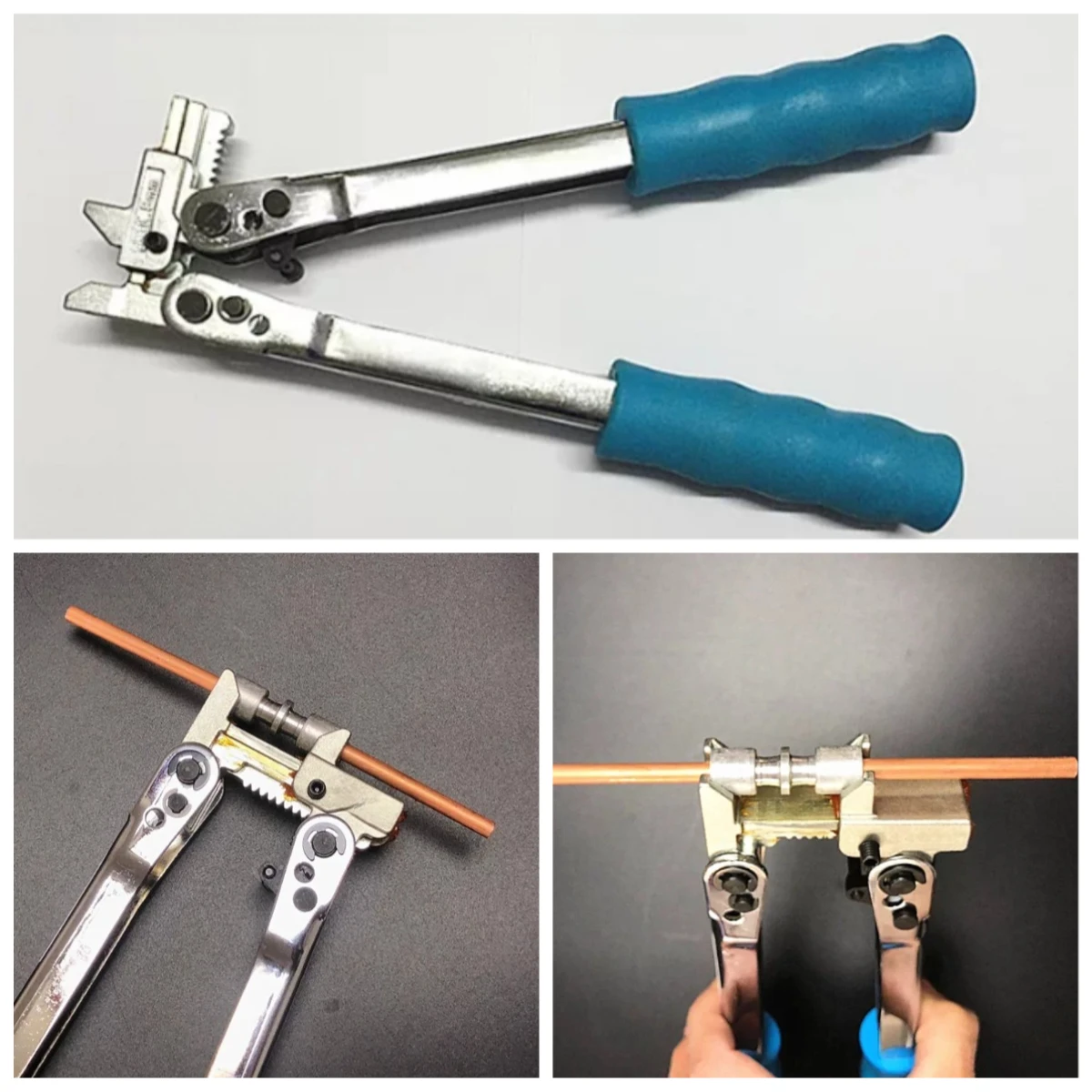 Manual Compression Pliers with Quick Release Composite Ring for Home Maintenance No Welding Required Refrigerator Cabinet Coolin