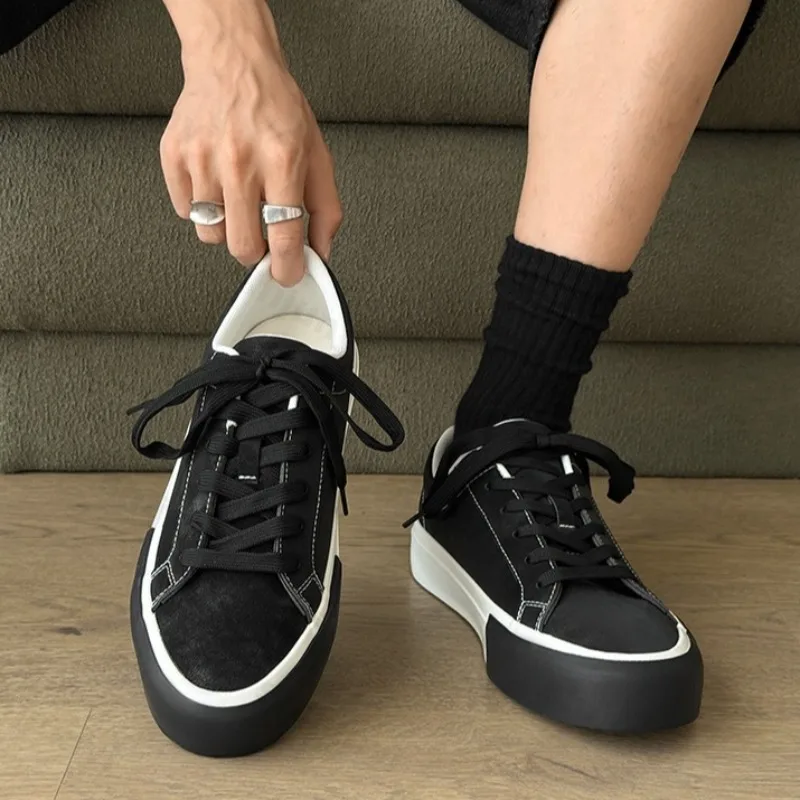 

Concise Retro Design Low Top Thick Soled Casual Shoes for Men 2025 Autumn New Fashion Trend Comfortable Non Slip Chunky sneakers