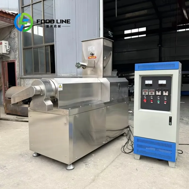 Custom Tube Corn Stick Extruder Machine Stainless Steel Twin Screw Puffed Corn Chip Inflate Snack Food Making Machine Extruder