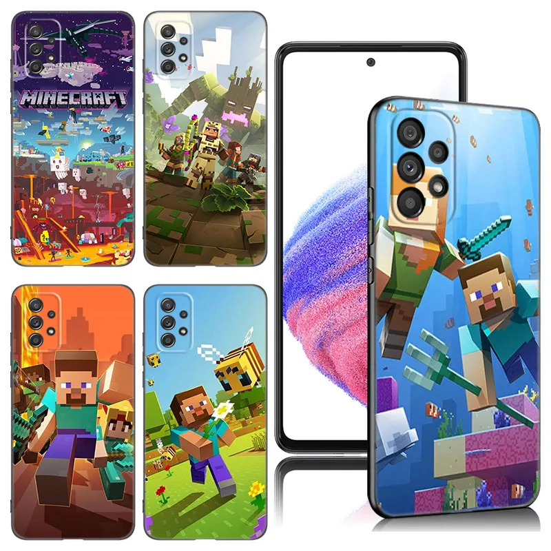 Hot My Mini World Game Phone Case For Samsung A13 A15 A22 A24 A32 4G A33 A34 A35 A52S A53 A54 A55 A73 5G A12 A14 A23 A51 A72