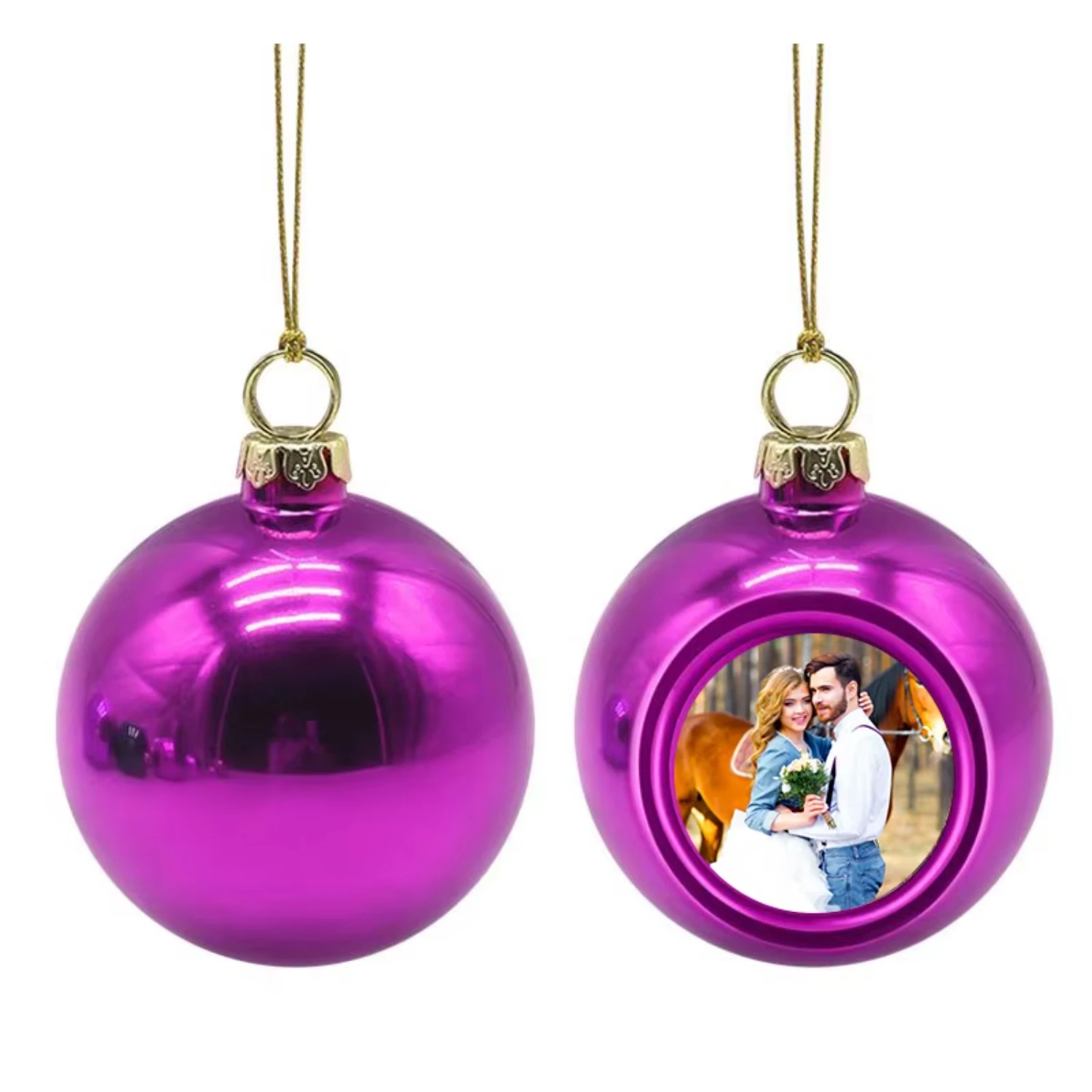 2 uds 8cm adornos en blanco sublimación bolas de adorno navideño