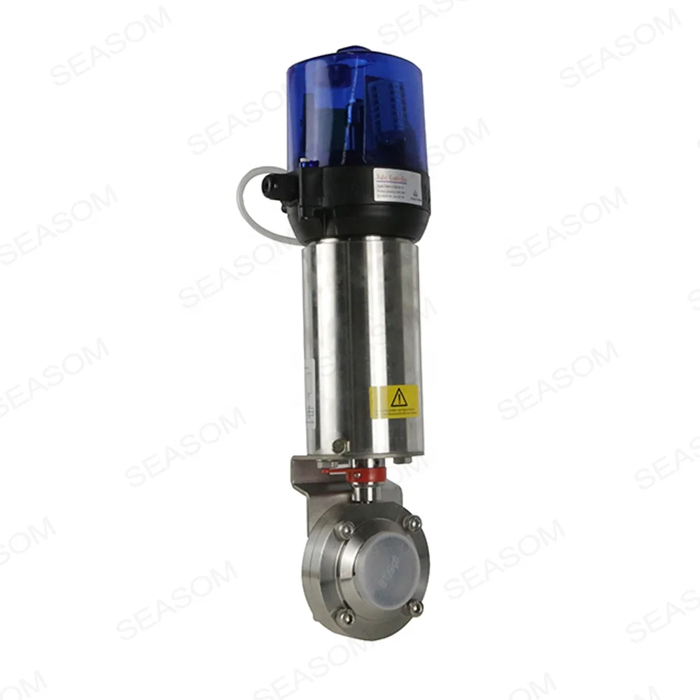 24V DC NPN Inductive proximity sensor C top controller head sanitary hygienic penumatic actuator butterfly valve