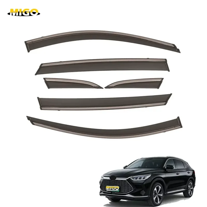 6pcs PC Wind Deflector Weather Shield Window Visor for BYD Sealion 6 Seal U Song Plus 2024 Quick Installation Premium Look
