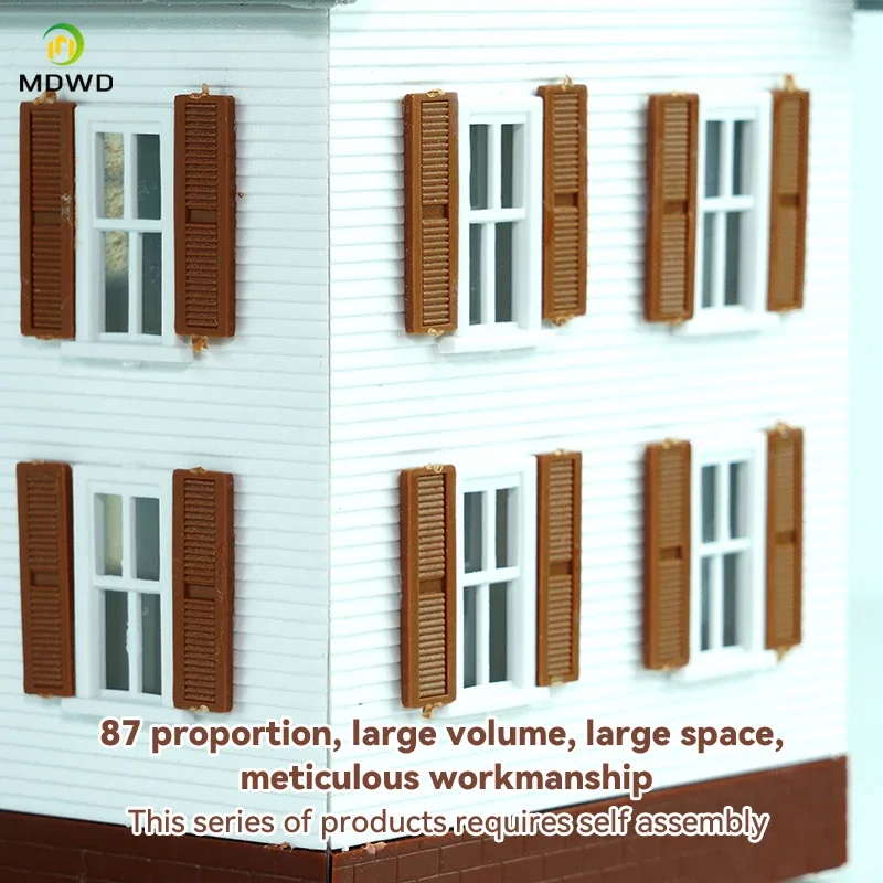 1pc 1:87 Ho N Scale Model House Style Courtyard Model Scale Kit Building Plastic AssembleMaterial Diorama Train Railway Layout