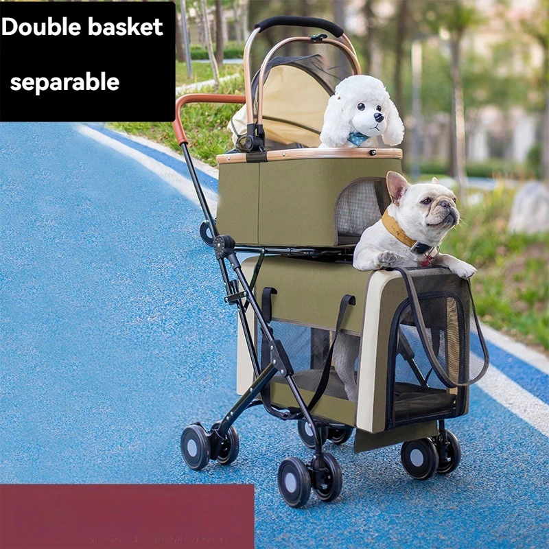 New multi-layer pet cart, suitable for cats and dogs, detachable and detachable cart, suitable for pets in large space pet produ