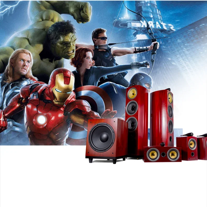 

Nautilus Double 8 Inch HIFI 5.1/7.1 Set Wooden Home Theater Speaker Set Sound 12 Inch Subwoofer