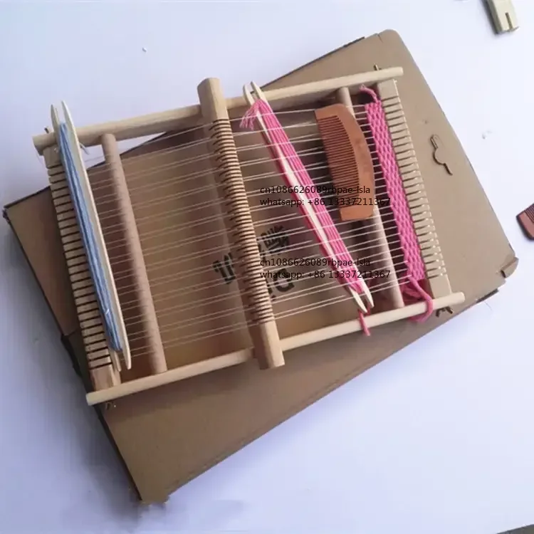 Children's Wooden DIY Hand Knitting Weaving Machine Game Educational Loom Craft Set Toys for Girls