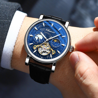 2023 CHENXI Watch Men Fashion Design Blue Starry Sky Dial Tourbillon Watches Moon Phase Automatic Mechanical Wristwatches Men