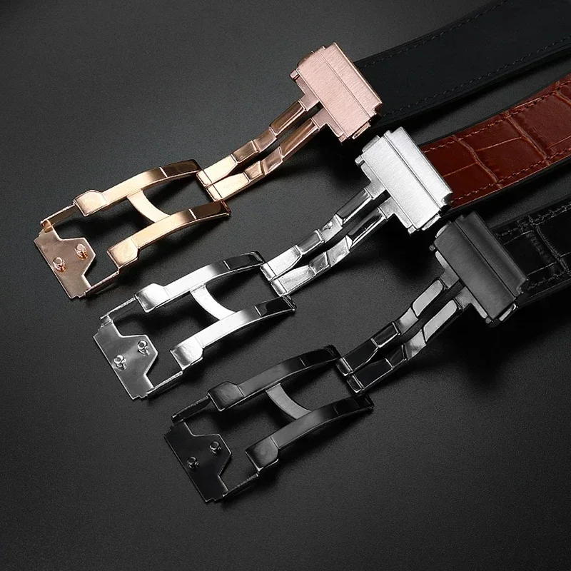 Genuine Cow Leather Watch Band For Hublot Yubo Big Bang Male Classic Fusion Silicone Sweetproof Watch Strap 19x26mm Matte