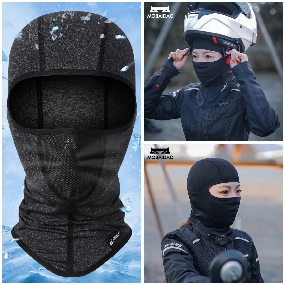 

Ice Silk Balaclava Cool Summer Motorcycle Face Mask for Off-Road Riding Breathable & UV Protection