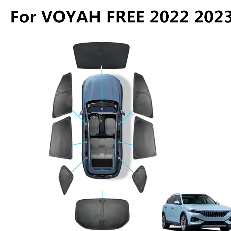 

Солнцезащитный козырек для автомобиля VOYAH FREE 2022 2023, боковое ветровое стекло, оконные шторы, защита от солнца спереди и сзади, теплоизоляция, солнцезащитный козырек