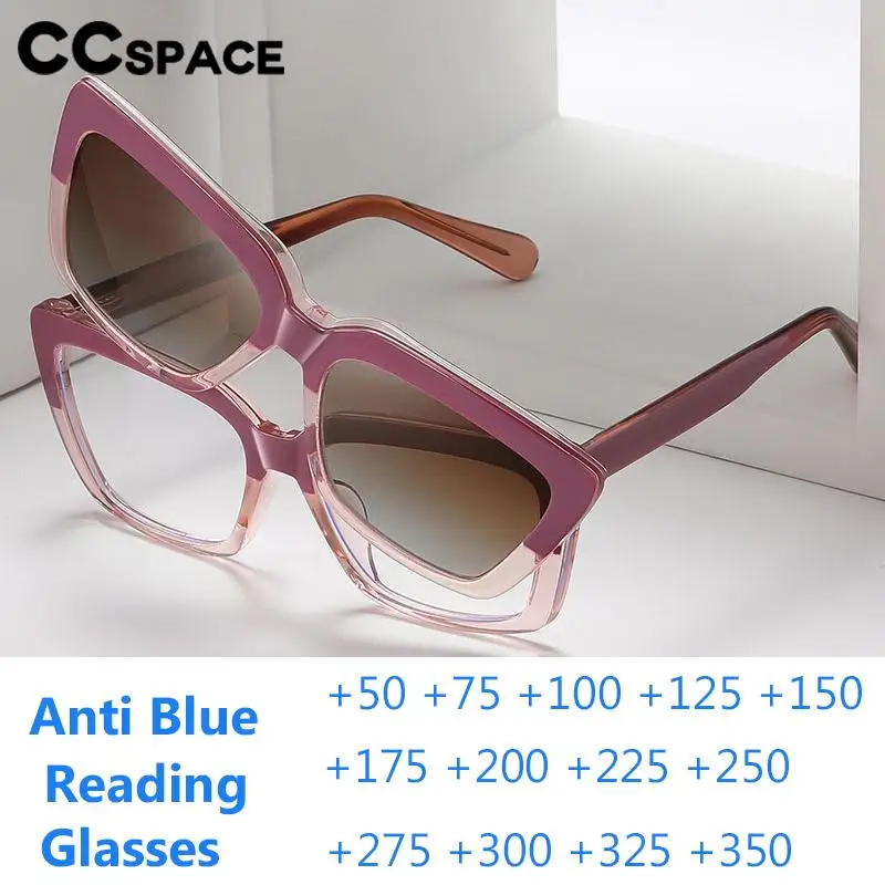 B57458 Polarized Clip Anti Blue Light Reading Glasses Comfortable Spring Hinge Optical Presbyopia Eyeglasses +50+100+150+300+350