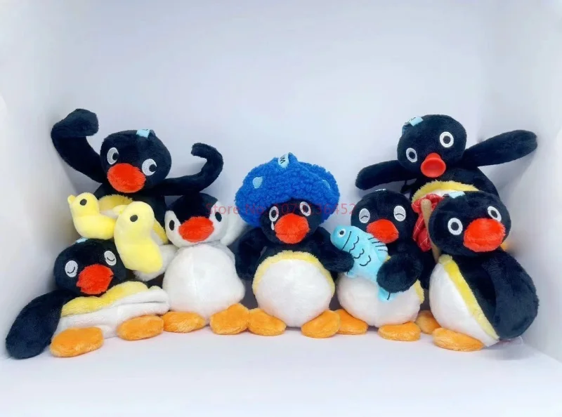 Genuine Pingu Plays My Day Fish Goose Series Plush Doll Action Figure Toy Model Cute Doll Kid Birthday Gift Toys