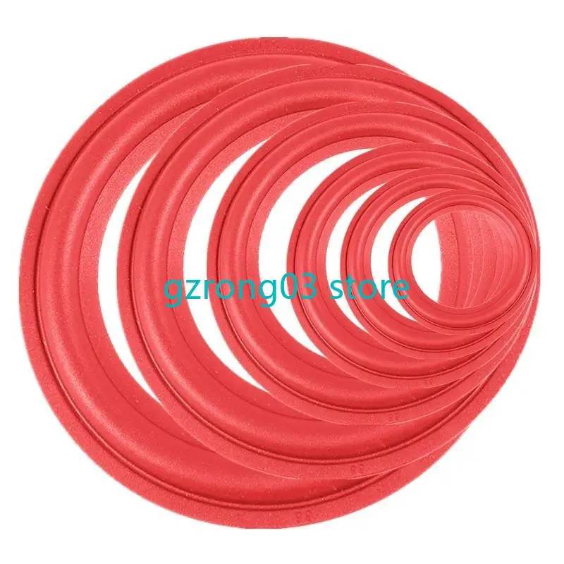 

127C Subwoofer Red Speaker Foam Rubber Surround Edges Dustproof Rings Replacement