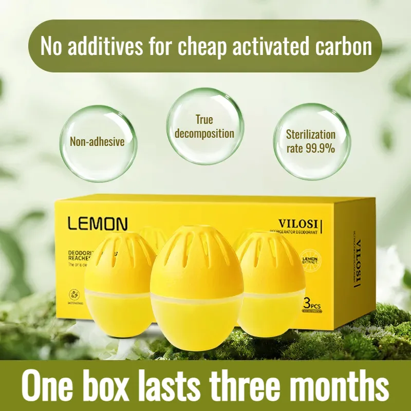 Activated charcoal box refrigerator deodorizer lemon odor absorber activated charcoal deodorizer box