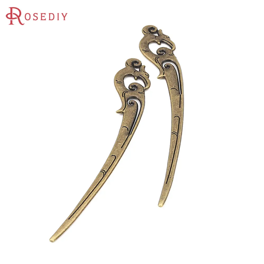 5PCS Antique Bronze Zinc Alloy Phoenix Bookmark Hairpin Diy Jewelry Making Supplies Accessories for Women