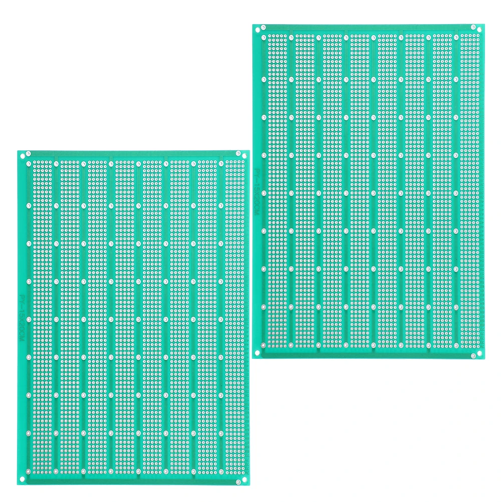 

2pcs Circuit Board Green Universal PCB for Electronics Project Experiment Prototyping Boards High Conductivity FiveHole Design