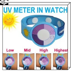 Children's Outdoor UV Test Bracelet Wrist Watch EP PVC Soft Rubber Hand Strap Environmentally Friendly Silicone Bracelet