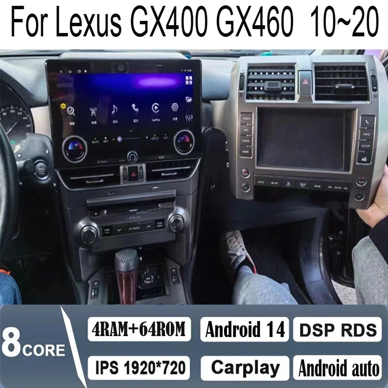 

12.5inch Screen Android For Lexus GX400 GX460 2009-2023 Upgrade 2024 GX550 Stereo Car GPS Navigation Multimedia Carplay HeadUnit