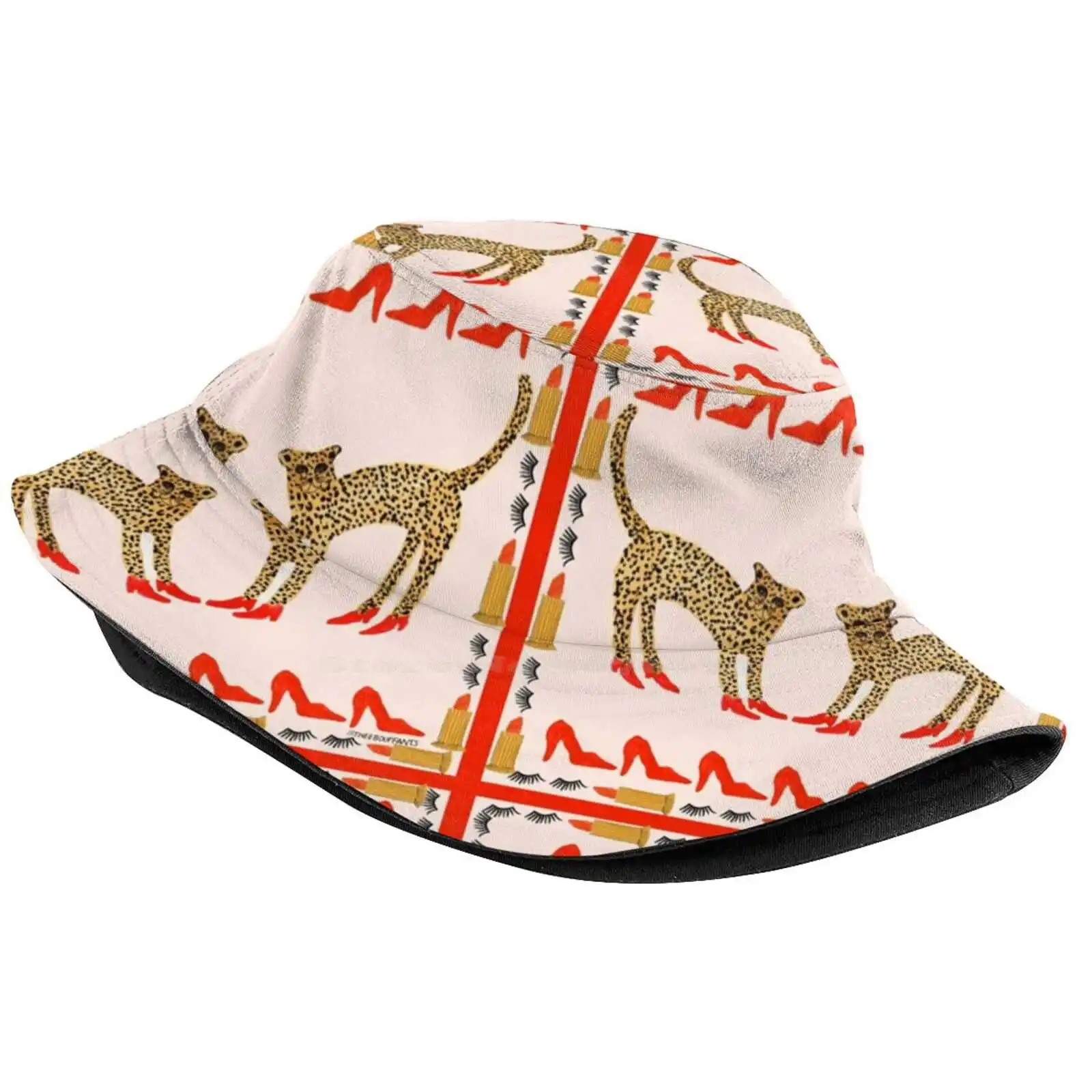 Original Cheetah In Heels Sun Cap Fisherman Hat Bucket Hats