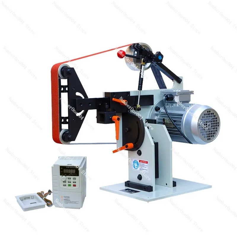 

Industrial Belt Sanding Machine, Desktop Horizontal Stepless Speed Control Sanding Machine Wood Metal Polishing, Deburring