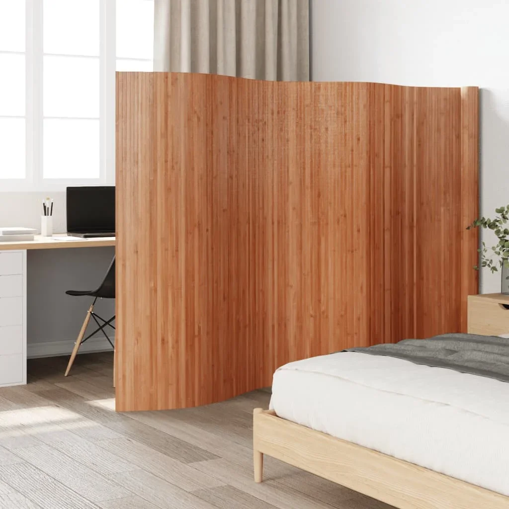 Vidaxl Brown Room Divider 165X600 Cm Bamboo Privacy Screen,Blackout Screen,Interior Decoration