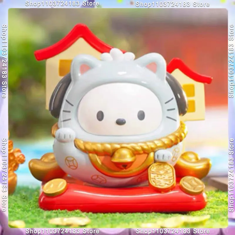 Горячие игрушки Sanrio Kuromi Hello Kitty кошка Pacha собака счастливая серия глухая коробка ручная работа настольное украшение для автомобиля подарок на день рождения