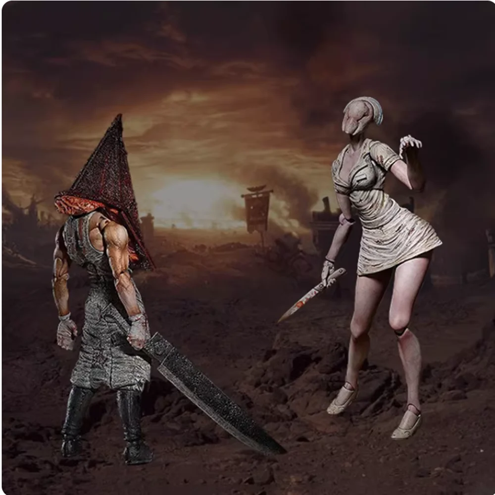 

Фигурка Figma SP-055 Silent Hill Pyramid Head (Красная Пирамидка) из серии Revelation, ПВХ; Модель Figma SP-061 Bubble Head Nurse (Медсестра с пузырьковой головой), коллекционные игрушки