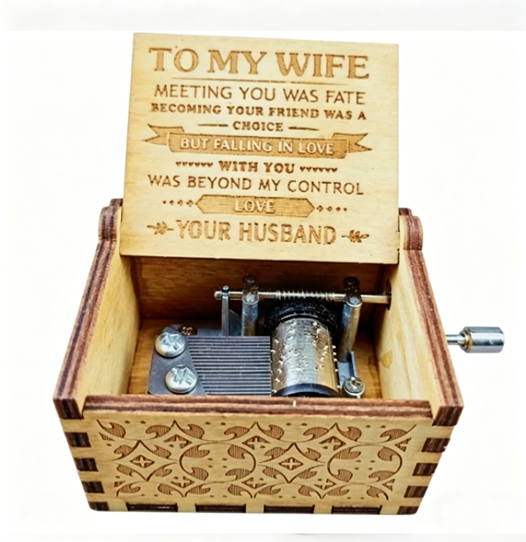 

Wooden Music Box Desk Decoration Crafted Mother's Day Gift Gratitude for Mom Kawaii Accessories m
