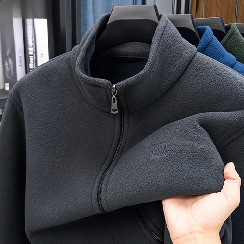 

Мужская уличная куртка Fce Jaet, осенне-зимняя теплая универсальная куртка с воротником-стойкой из полиэфирного волокна на молнии с застежкой-молнией