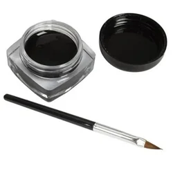 Косметика Cosmetic Waterproof Eye Liner Pencil Make Up Black Liquid Eyeliner Shadow Gel Makeup + Brush Black Liquid Eyeliner