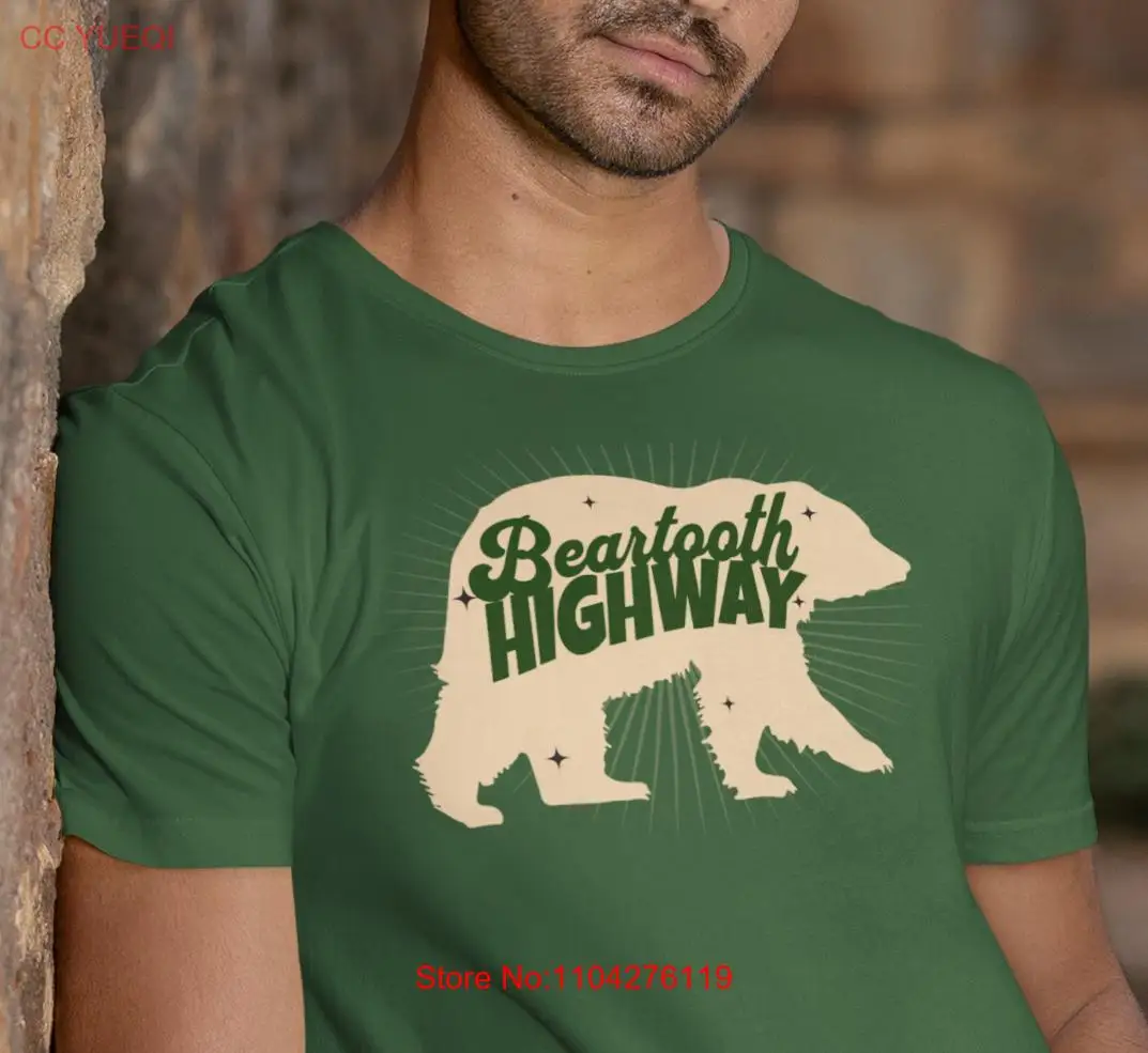 Beartooth Hwy T Shirt Bear Silhouette Scenic Montana Wyoming Gateway to Yellowstone Best for Jersey