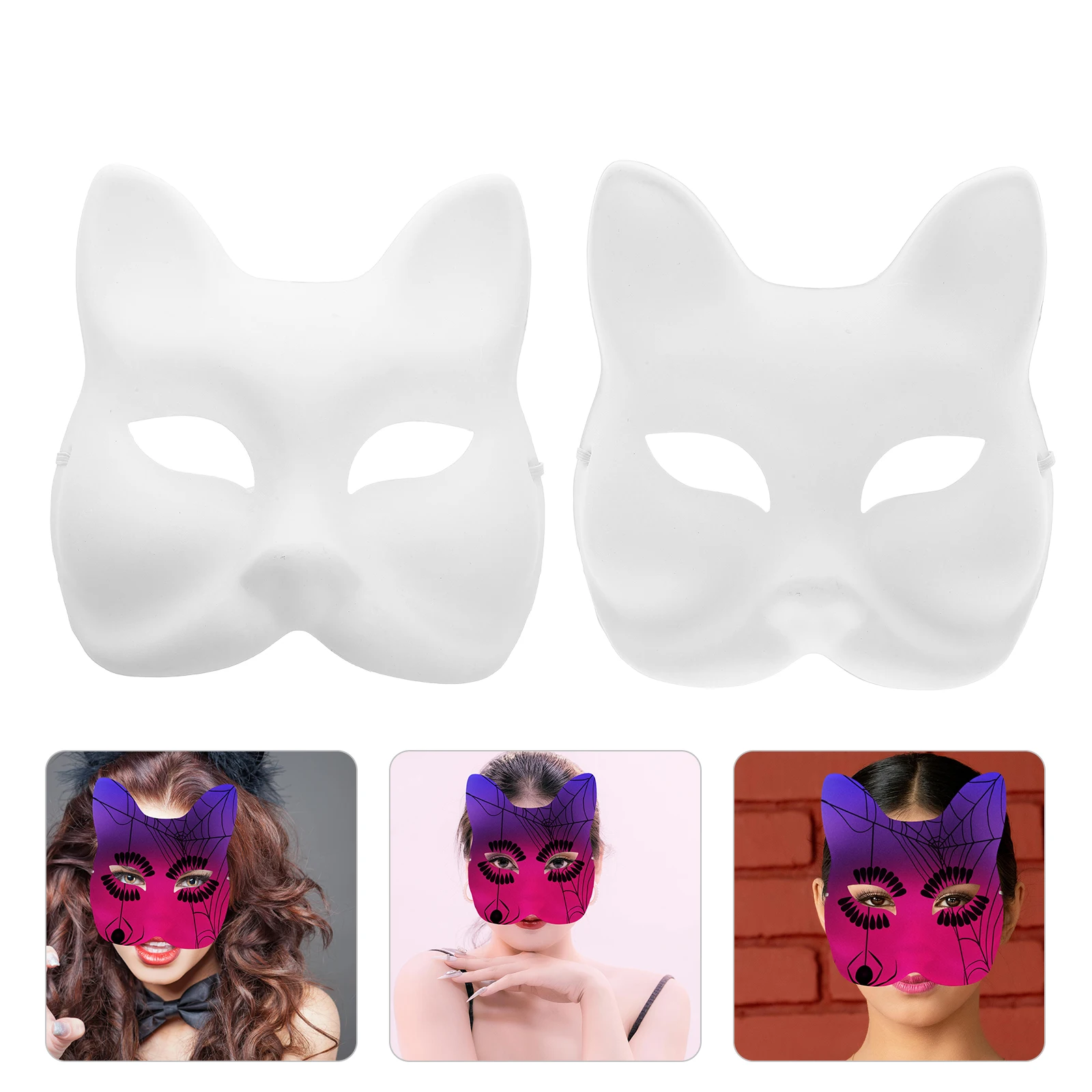 

12 Pcs 10 Piece Set Blank Mask Travel Masquerade Handcraft Paper Paintable Plain Masks