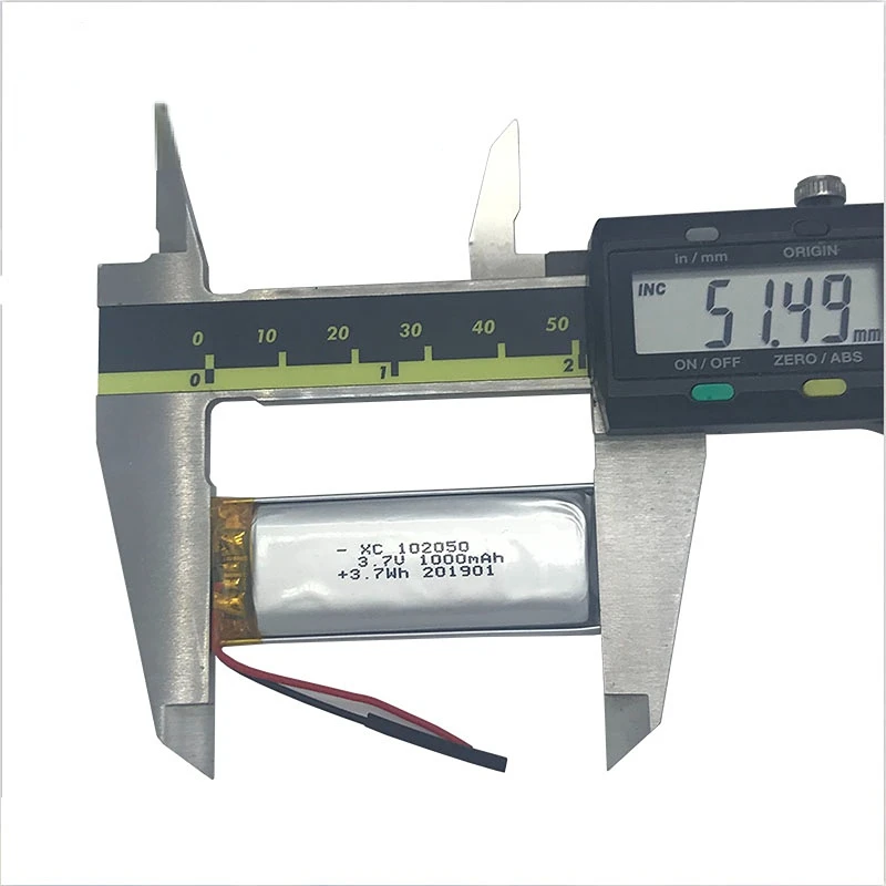 102050 Li polymer battery 1000mAh Suitable for 3.7V electric tools, electrical appliances, toys, etc