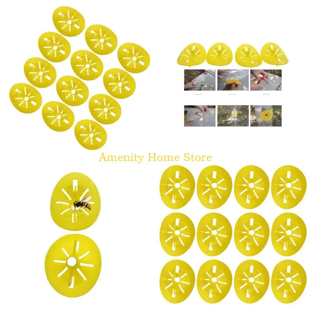F26C 12Pcs Traps Insect Funnel Killing Flower Catcher Plastic Bottle Traps Garden Control Tool