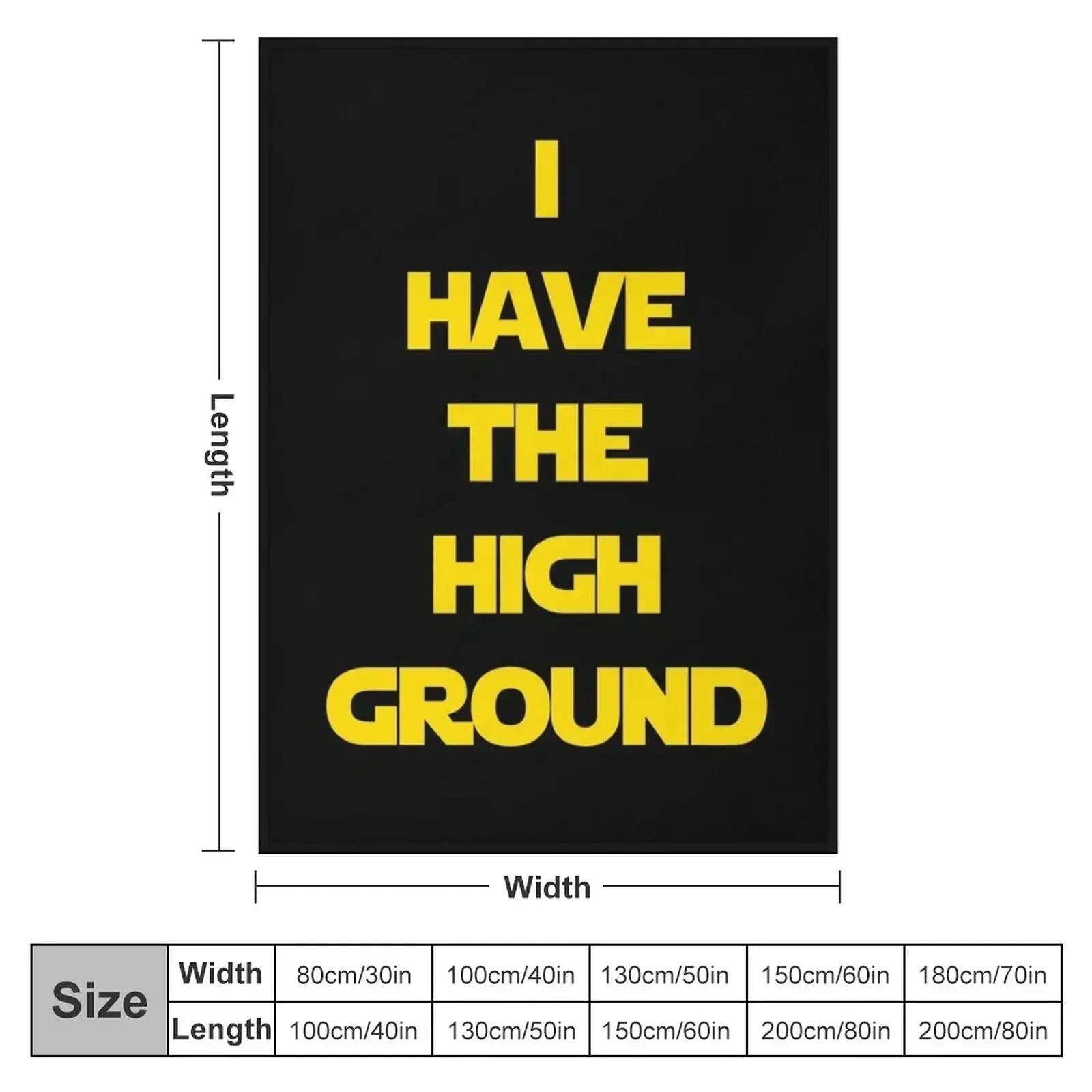I have the high ground Throw Blanket Weighted Extra Large Throw Plaid anime Blankets
