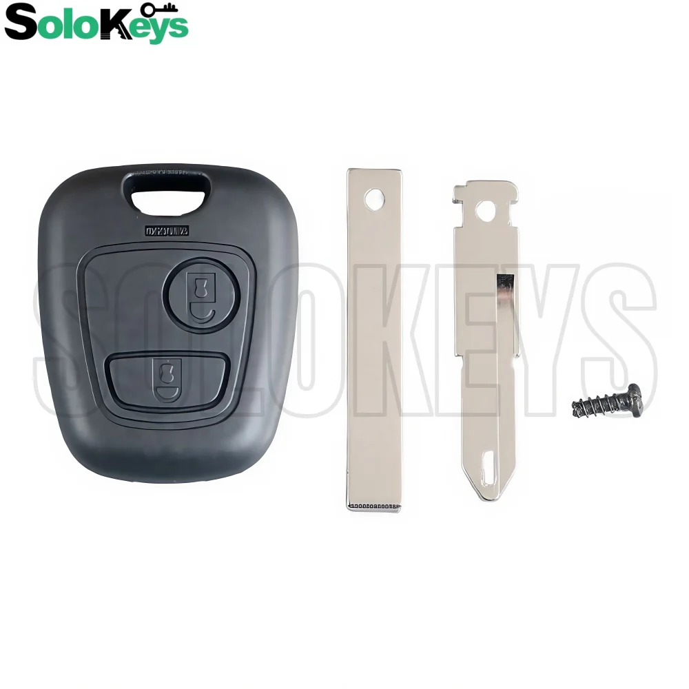10個/ロット SOLOKEYS プジョー106 107 206 306 307 207 407 シトロエンC1 C2 C3 C4 サクソ用 トランスポンダーキーシェル交換用