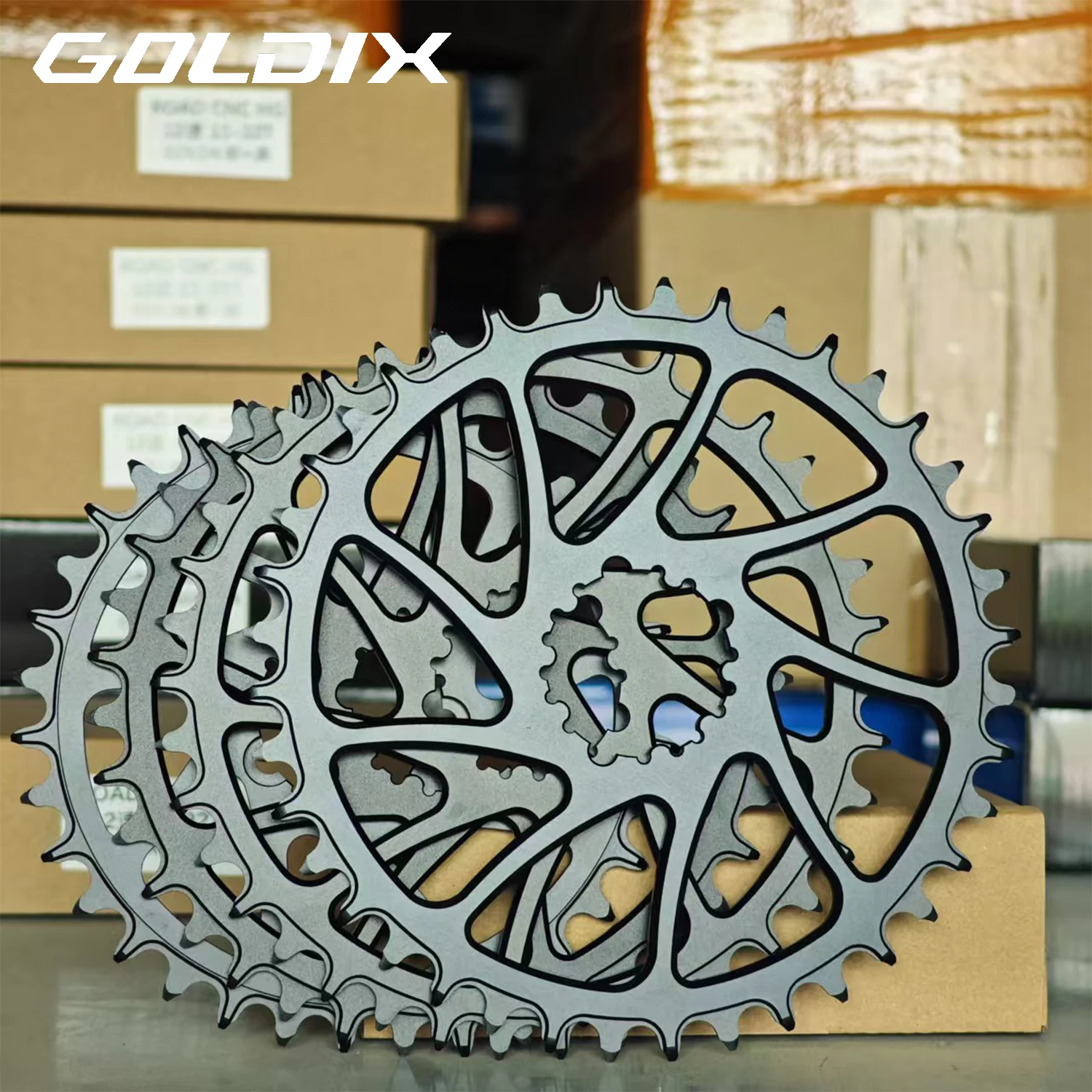 GOLDIX 0mm Offset Bicycle Chainring Narrow Wide Teeth 3-Bolt Direct Mount 34T 36T 38T 40T for SRAM 3-Bolt Bicycle Crankset