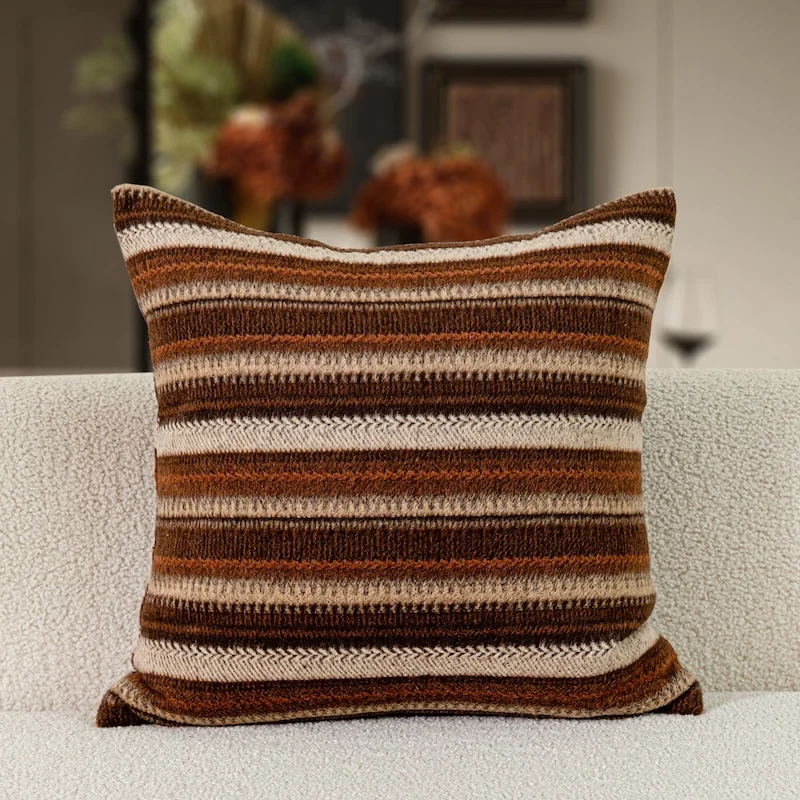 Retro Stripe Pillows Classical Geometric Cushion Case Modern Square Decorative Pillow Cover For Sofa Chair Home Decorations