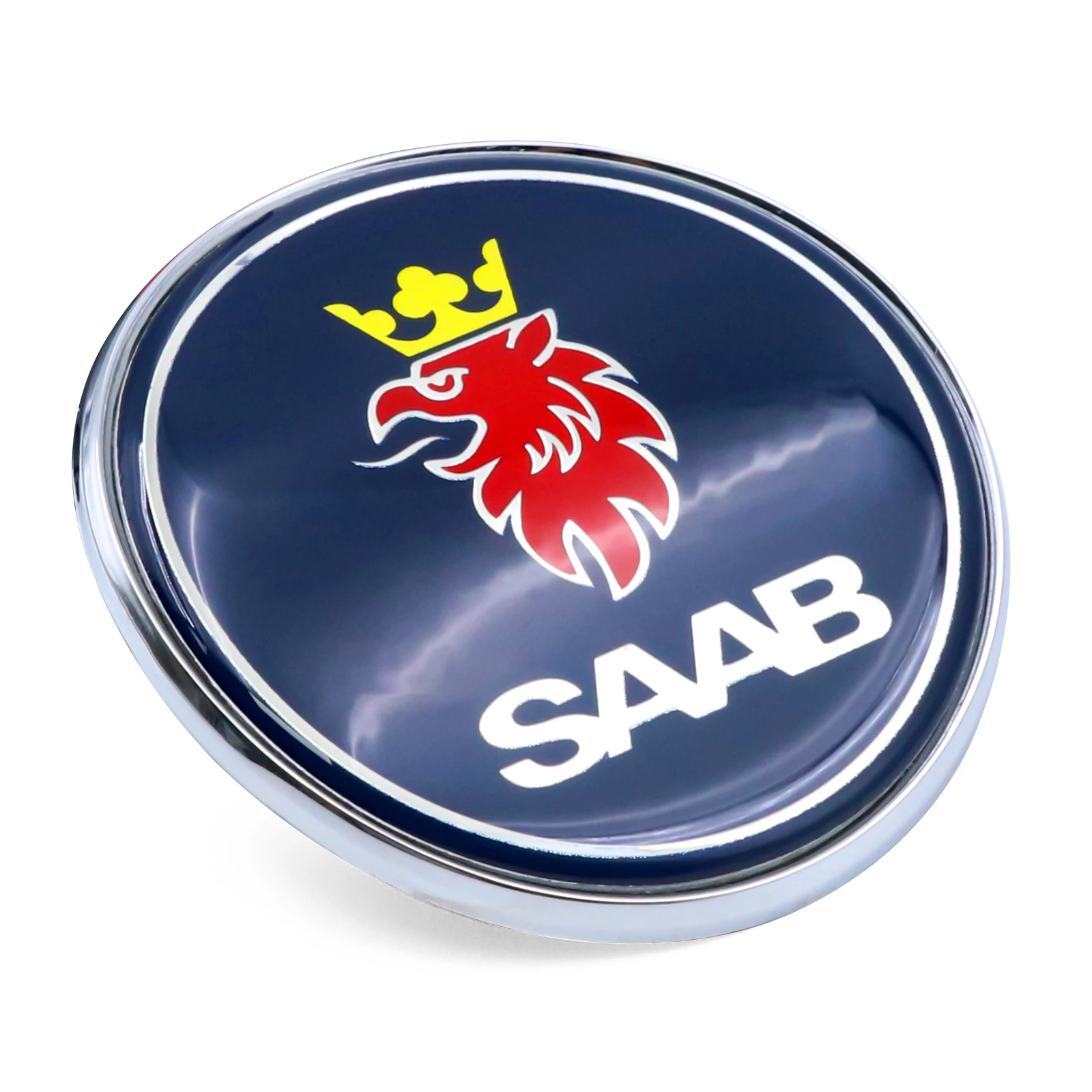 1PC Custom Blue 67mm Griffin Emblems Fits for Saab 93 9-3 Convertible 1998-2003 Car Rear Boot Trunk Center Badge Emblem 5289897