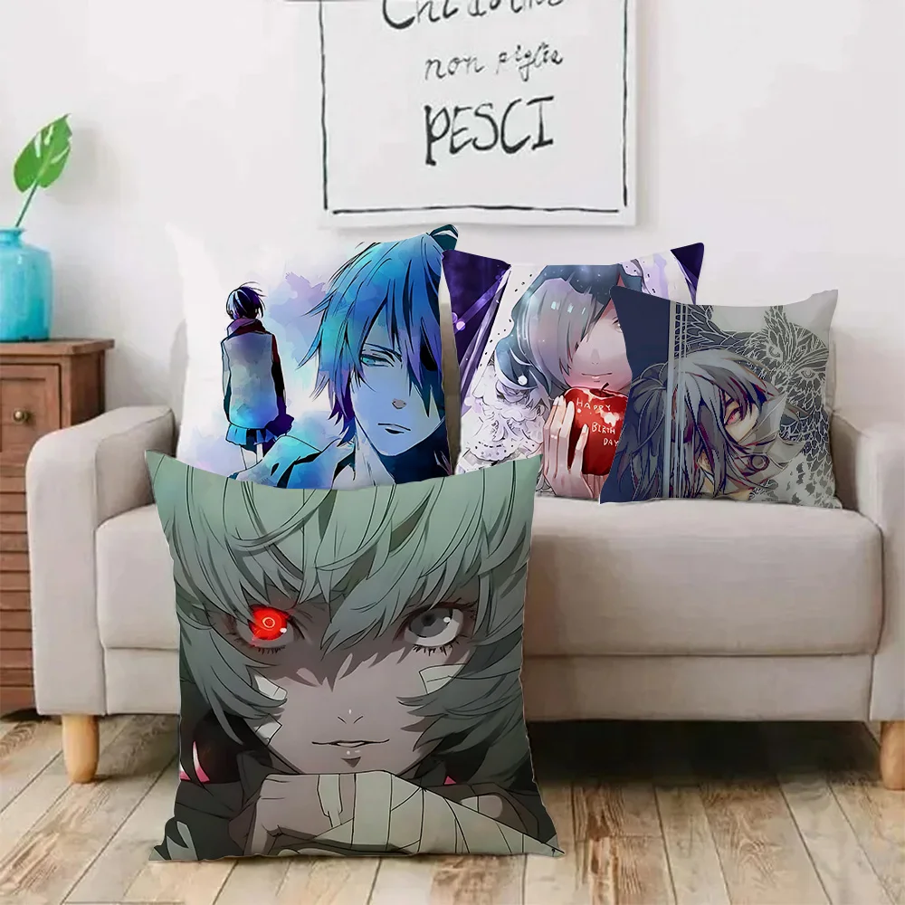 Anime Tokyo Ghoul  Pillow Covers Cartoon Sofa Decorative Home Double-sided Printing Short Plush Cute Cushion Cover